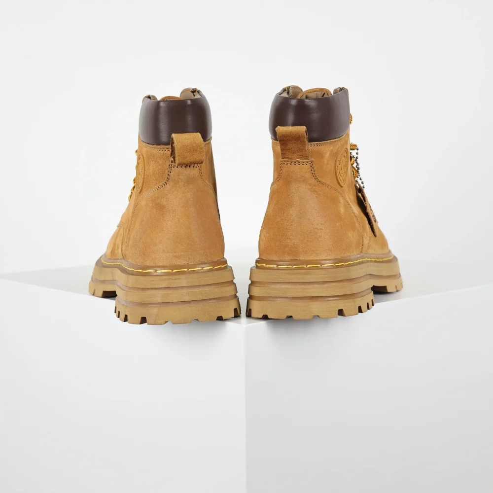 Timberland Outdoor High Top Casual große gelbe Stiefel braun – Bild 6