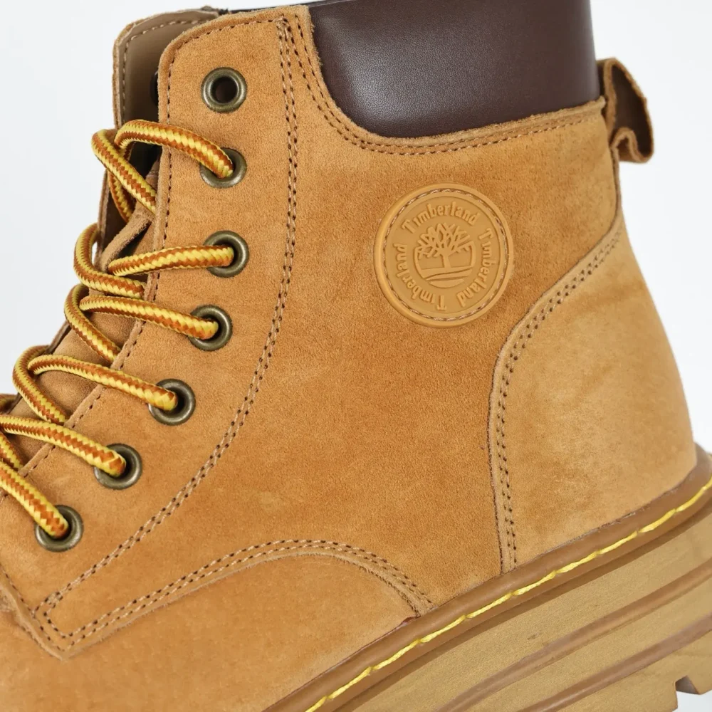 Timberland Outdoor High Top Casual große gelbe Stiefel braun – Bild 11