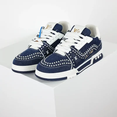 Trainer Sneaker Indigo Denim Pearl