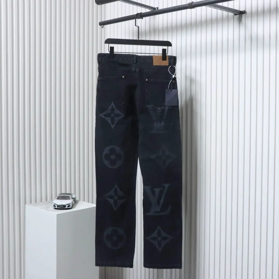 Twill-Jeans mit Monogramm-Print – Bild 2