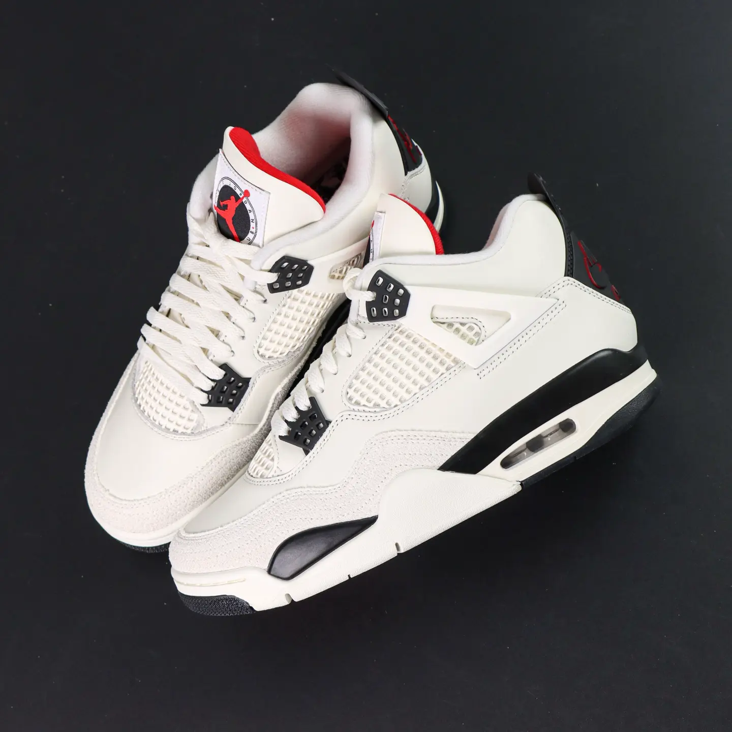 Air Jordan AJ4 „Flight Club“ Sail/Schwarz-University Red – Bild 5