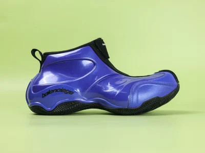 Balenciaga Herren-Basketballschuh in Metallic-Blau