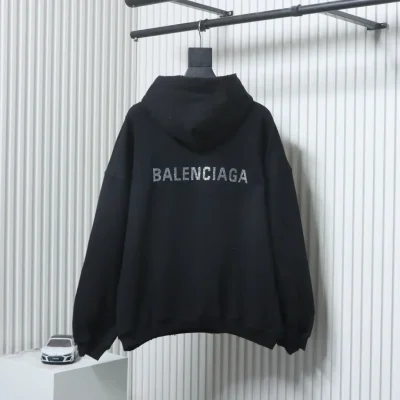 Balenciaga Hoodie mit Strassstickerei