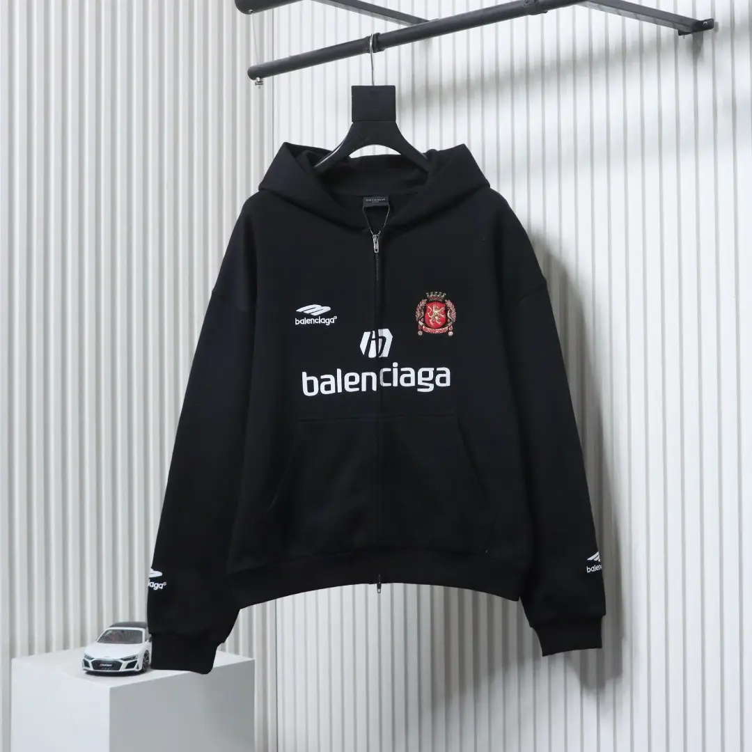 Balenciaga x Manchester United bestickter 01 Zip-Up-Hoodie – Bild 11