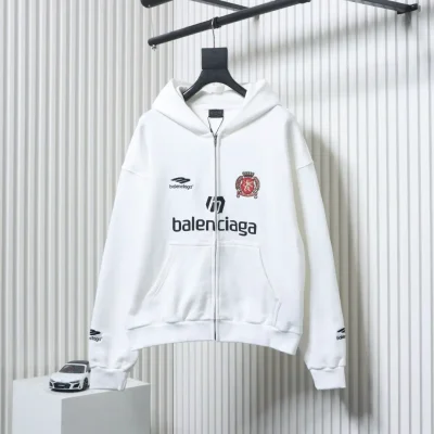 Balenciaga x Manchester United bestickter 01 Zip-Up-Hoodie