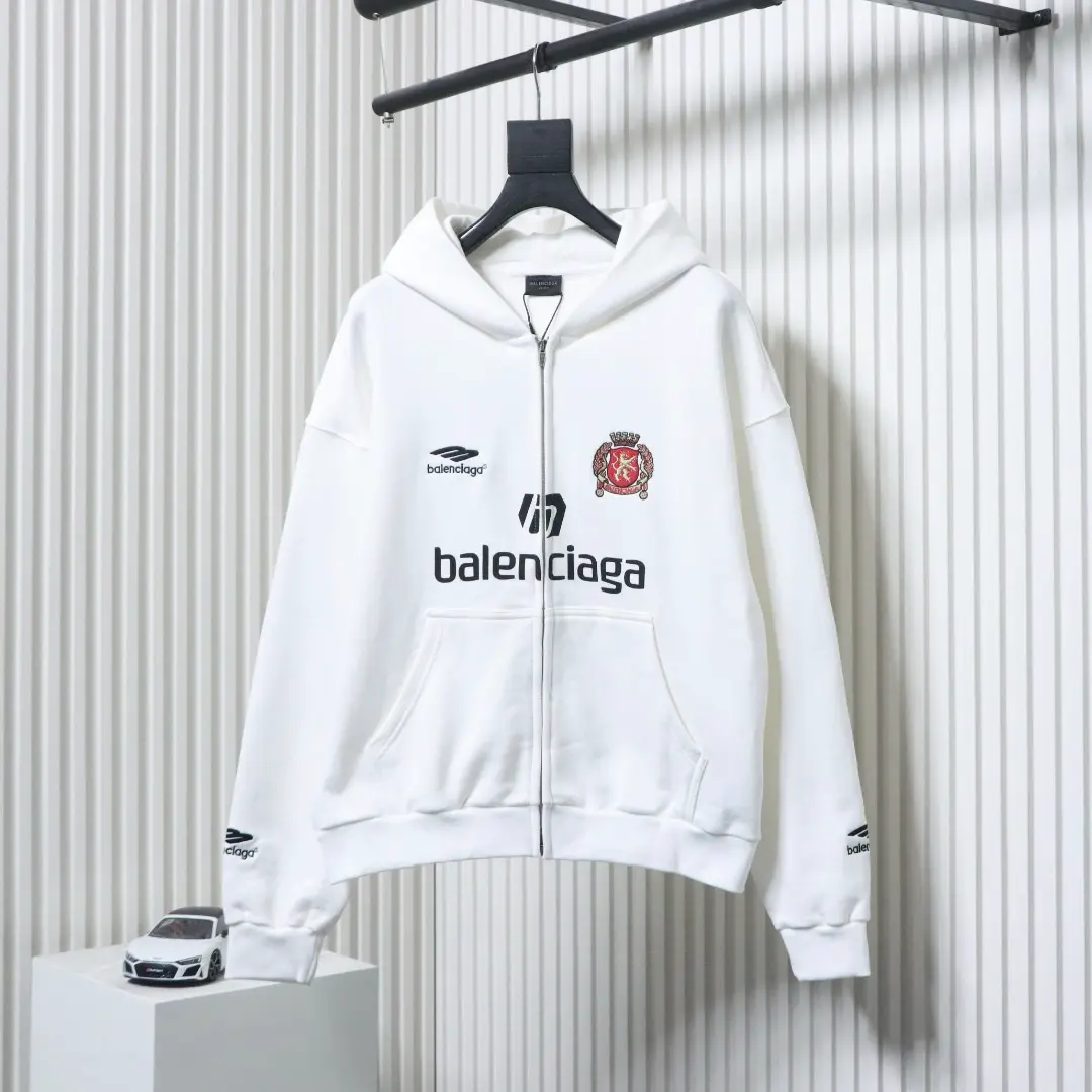 Balenciaga x Manchester United bestickter 01 Zip-Up-Hoodie