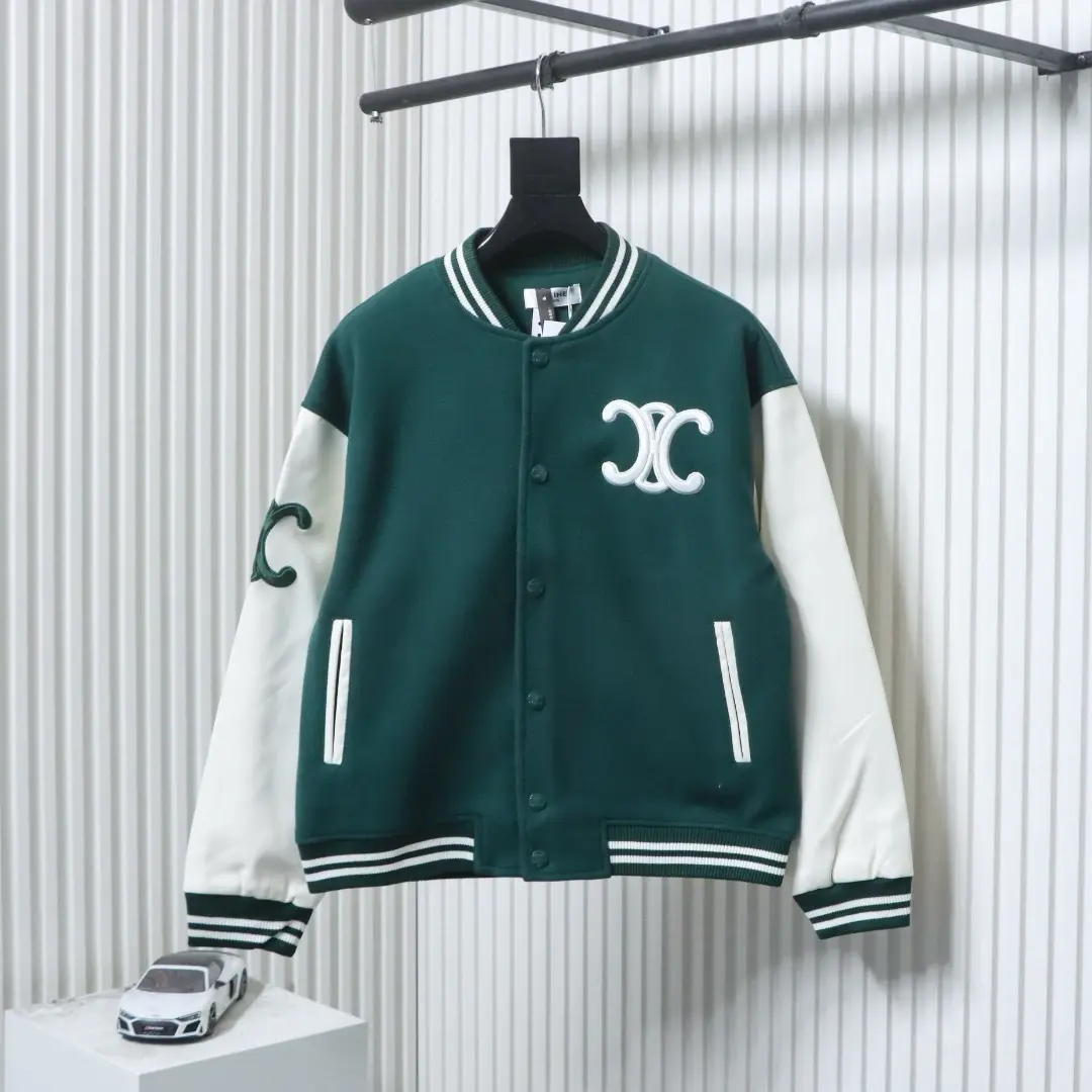 Celine Baseballjacke mit Patchwork-Stickerei