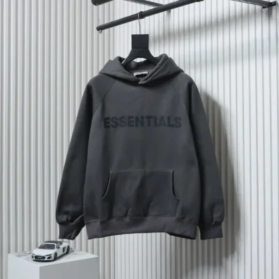 FEAR OF GOD FOG Doppelt genähter Hoodie mit Silikon-Schriftzug auf der Brust