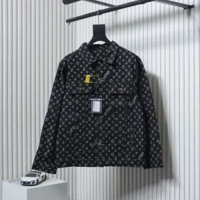 LU & Sup.1 Jeansjacke mit Allover-Print