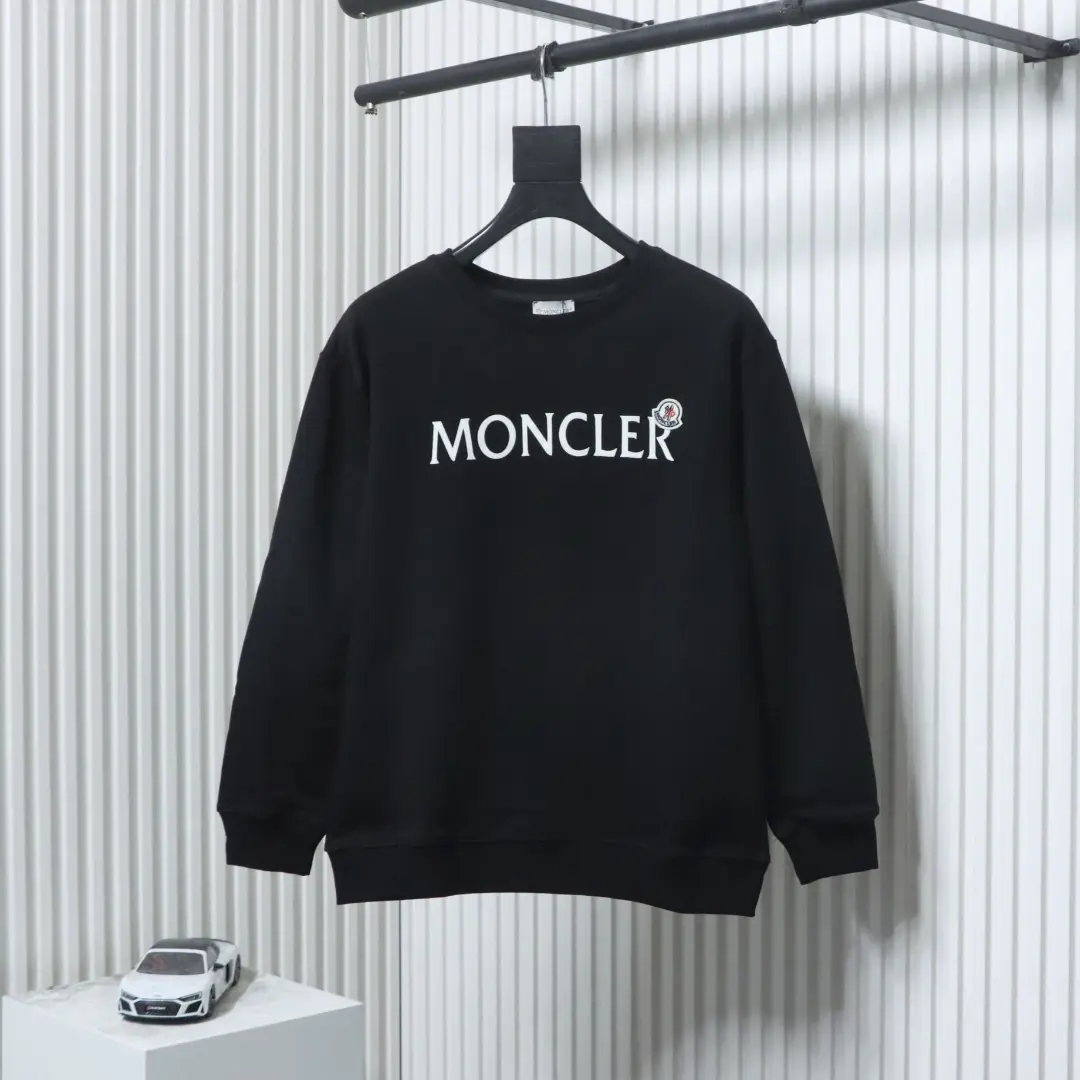 Moncler Classic Sweatshirt mit Flockdruck und Rundhalsausschnitt – Bild 11