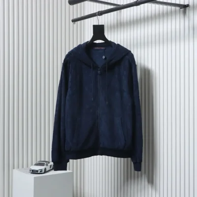 Monogramm-Jacke aus Frottee mit Allprint und Reißverschluss