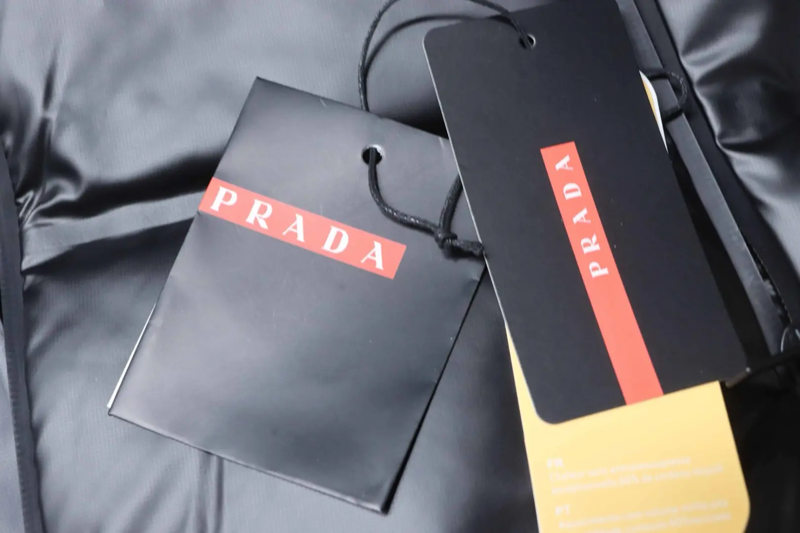 Rot gestreifte Daunenjacke S–XXL – Bild 11