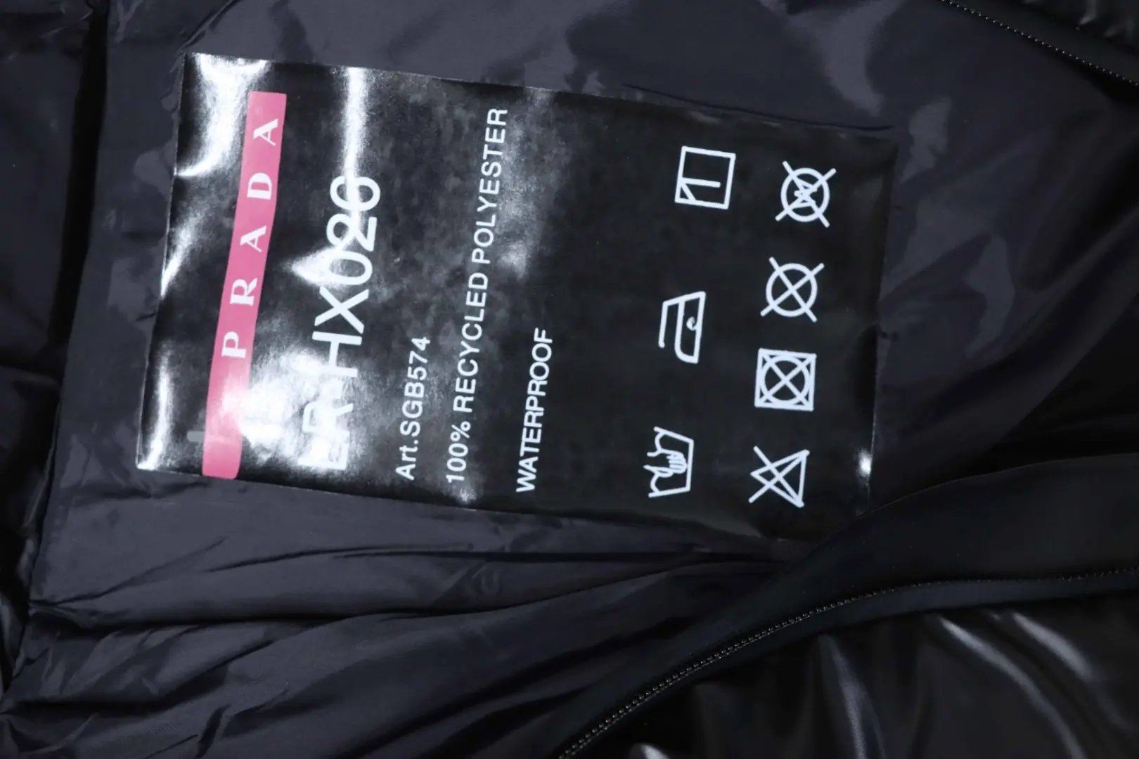 Rot gestreifte Daunenjacke S–XXL – Bild 9