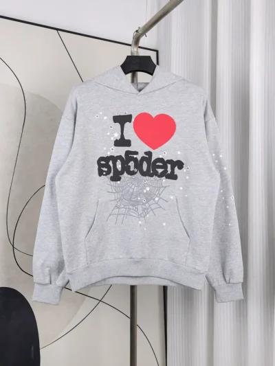 Sp5der I Heart SP5 Souvenir Hoodie Black