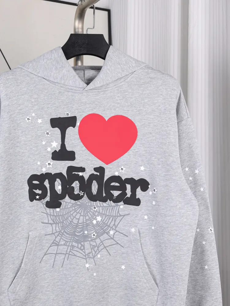 Sp5der I Heart SP5 Souvenir Hoodie Black – Bild 4