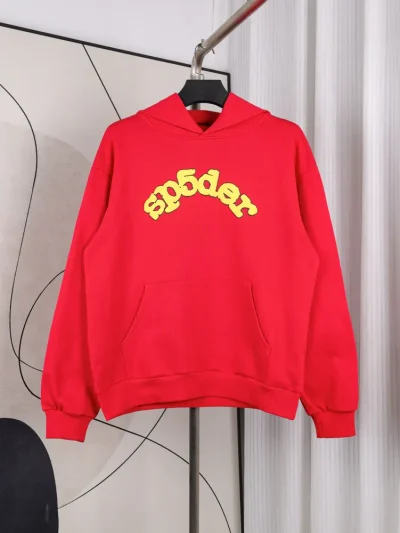 Sp5der OG Logo Hoodie Rot