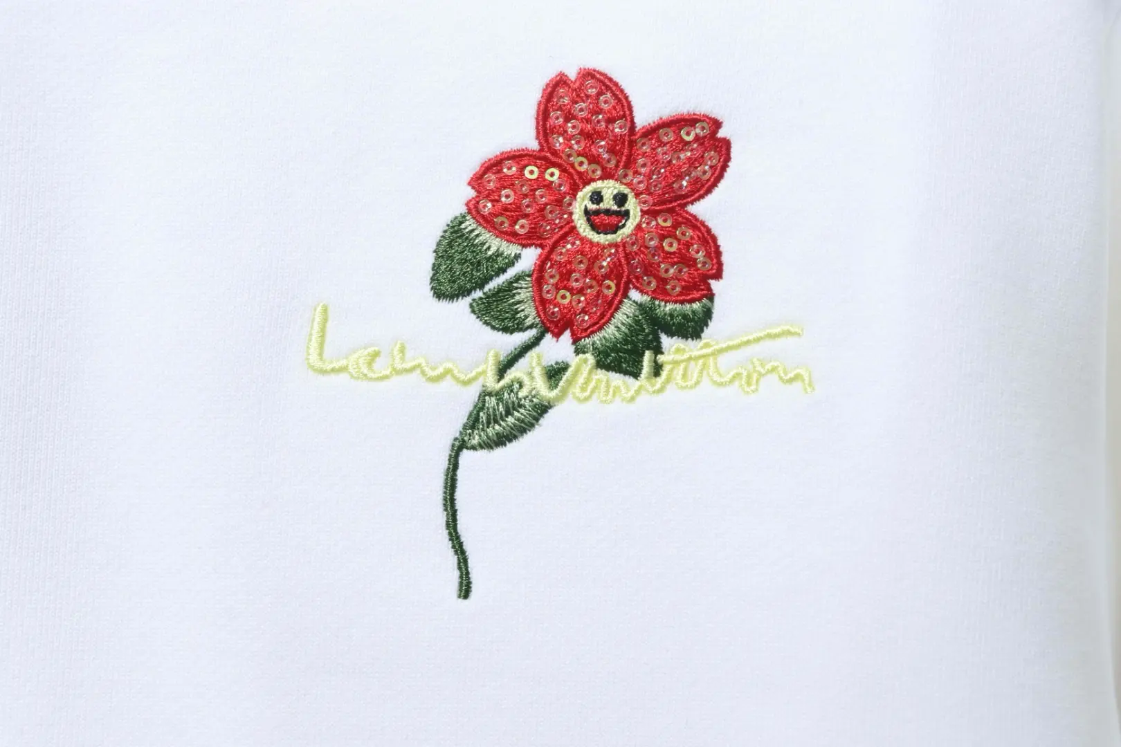 Sweatshirt mit Sonnenblumenstickerei und Rundhalsausschnitt – Bild 7