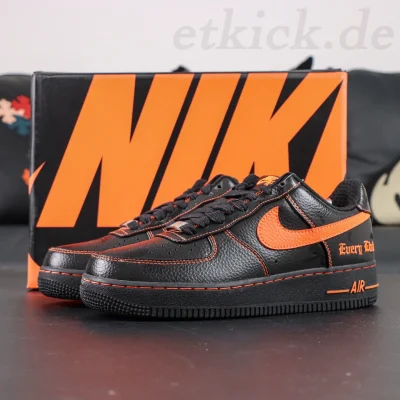 VLONE x Nike Air Force 1 '07 LV8 Low Schwarz und Orange