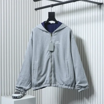 Balenciaga 25FW Wendbare Patchwork-Windjacke