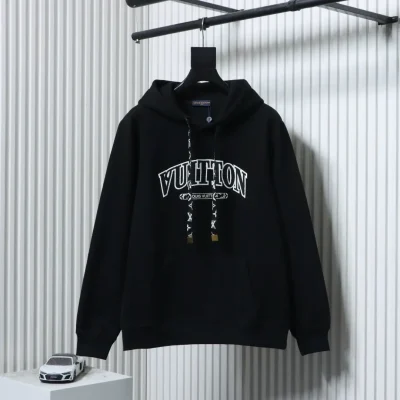 Frottee-Kapuzenpullover mit Buchstabenmotiv