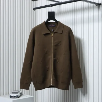 Mantel mit geprägtem Logo, Buchstabenreißverschluss und gestricktem Revers