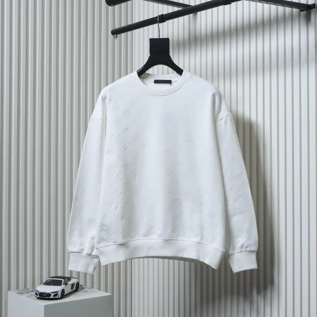 Sweatshirt mit Rundhalsausschnitt und durchgehendem Monogramm-Flockdruck M-XXL – Bild 11