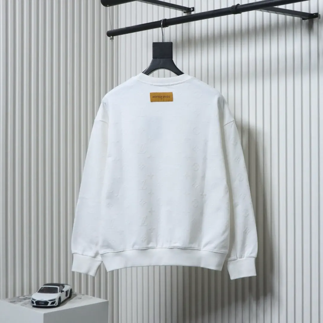 Sweatshirt mit Rundhalsausschnitt und durchgehendem Monogramm-Flockdruck M-XXL – Bild 12