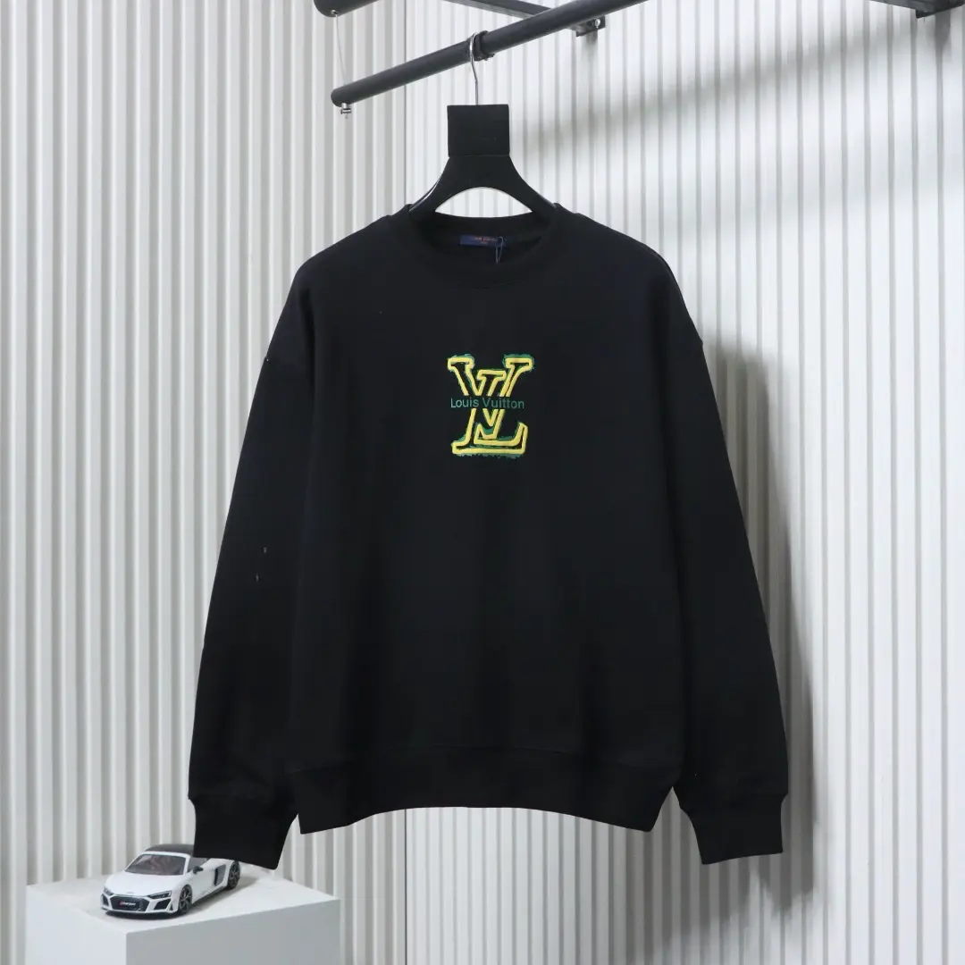 Sweatshirt mit Schaumstoffdruck auf Vorder- und Rückseite und Rundhalsausschnitt