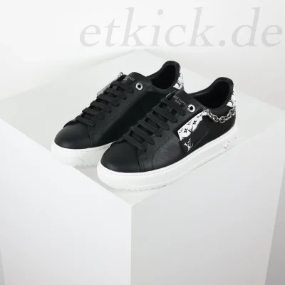 Time Out Sneaker aus schwarzem Epi-Kalbsleder Schwarz