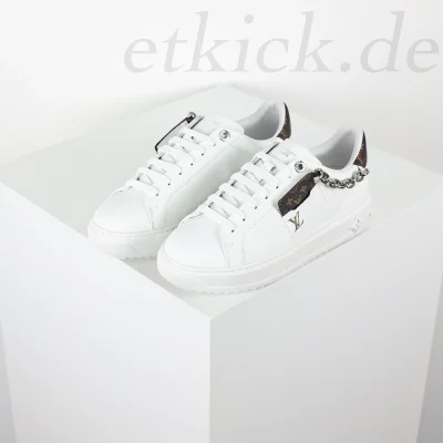 Time Out Sneaker aus schwarzem Epi-Kalbsleder Weiß