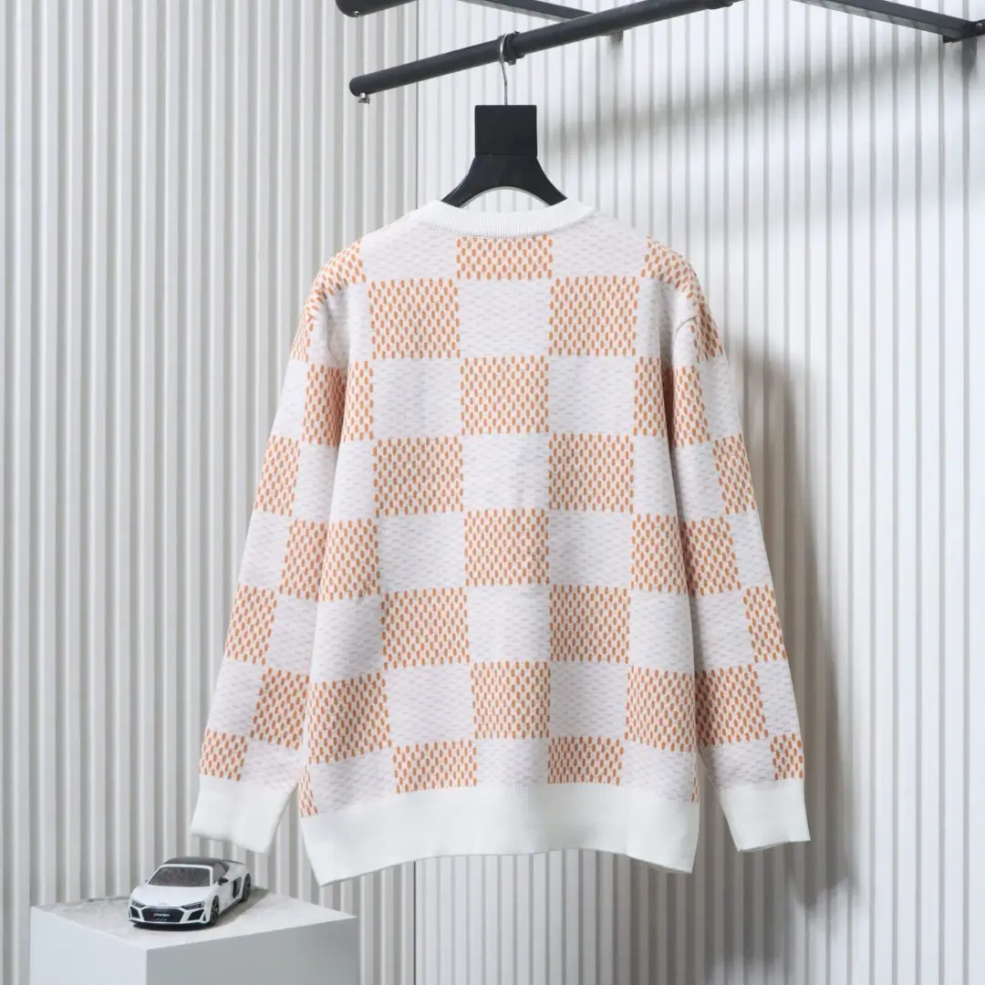 karierter Jacquard-Pullover mit Rundhalsausschnitt – Bild 2