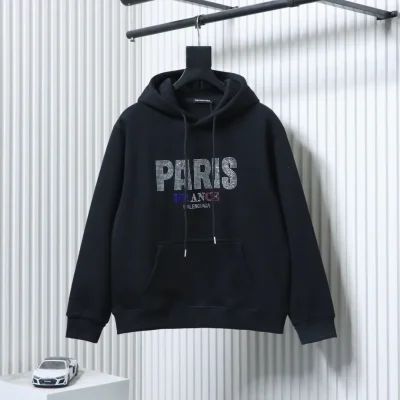 Balenciaga 25FW Crown Rhinestone Hoodie