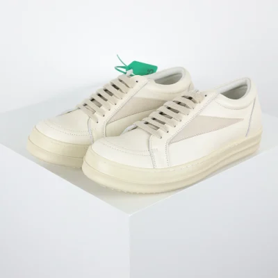 R1ck0wens RO Low-Top-Schuhe Weißes Leder