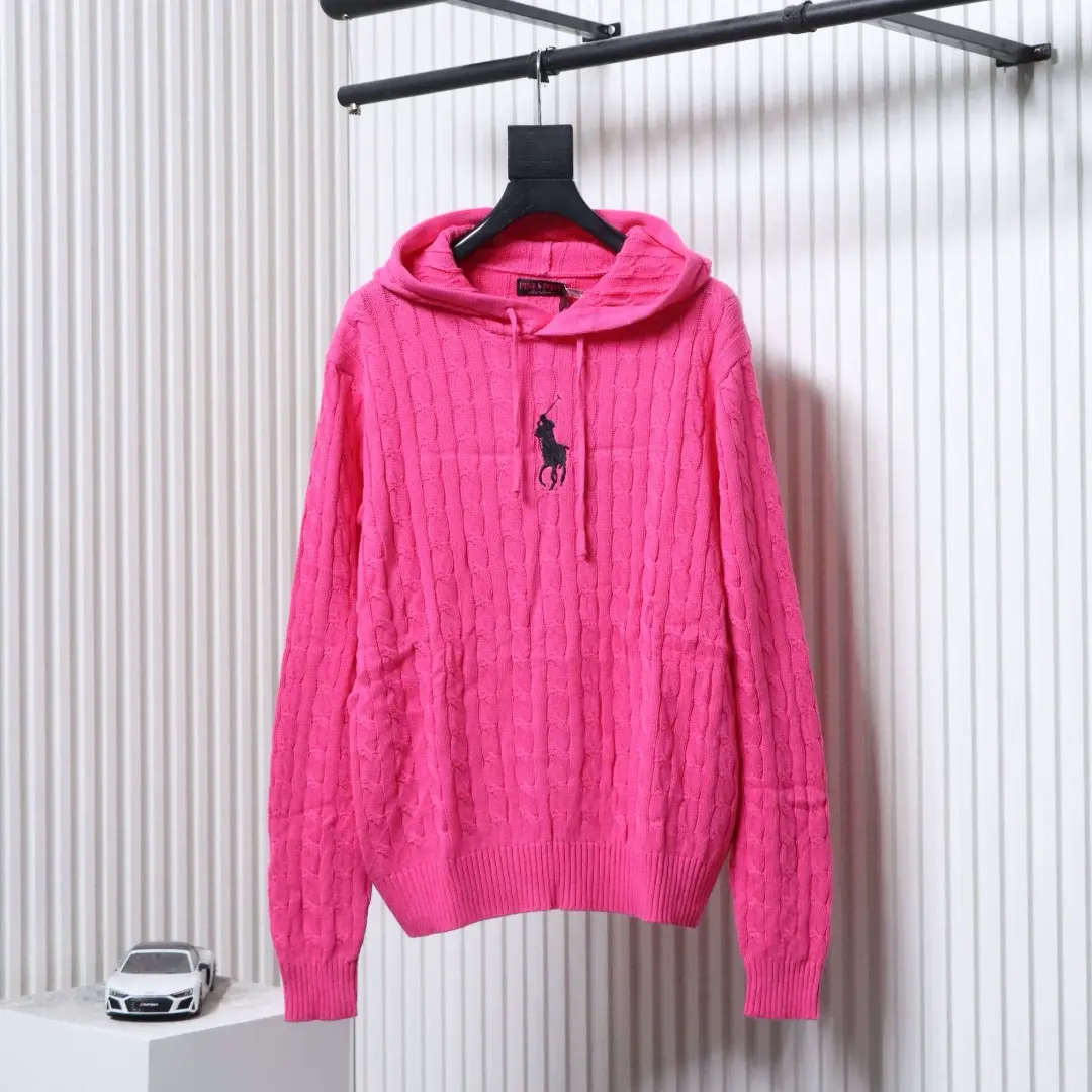 Ralph Lauren Kapuzenpullover mit gesticktem Logo und Zopfmuster – Bild 11