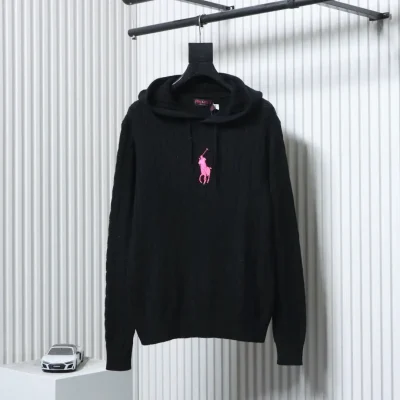 Ralph Lauren Kapuzenpullover mit gesticktem Logo und Zopfmuster