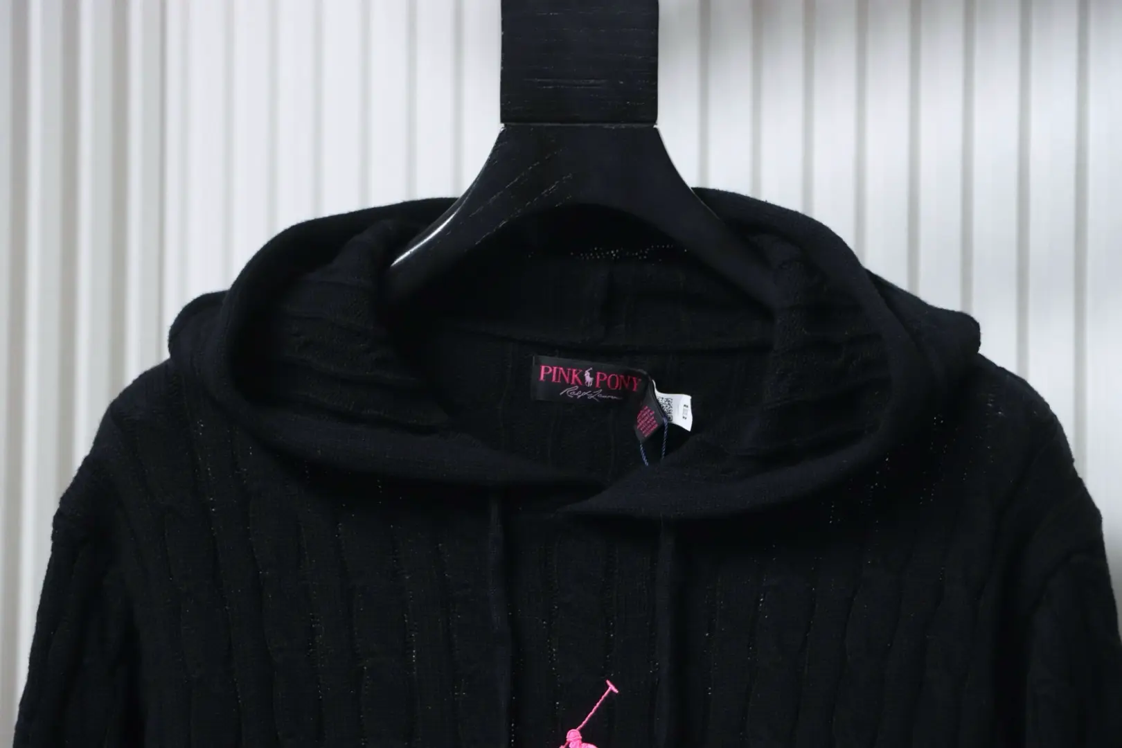 Ralph Lauren Kapuzenpullover mit gesticktem Logo und Zopfmuster – Bild 3