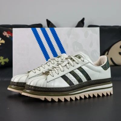 CLOT x BAPE® Superstar by Edison Chen Off White & Branch & Olive