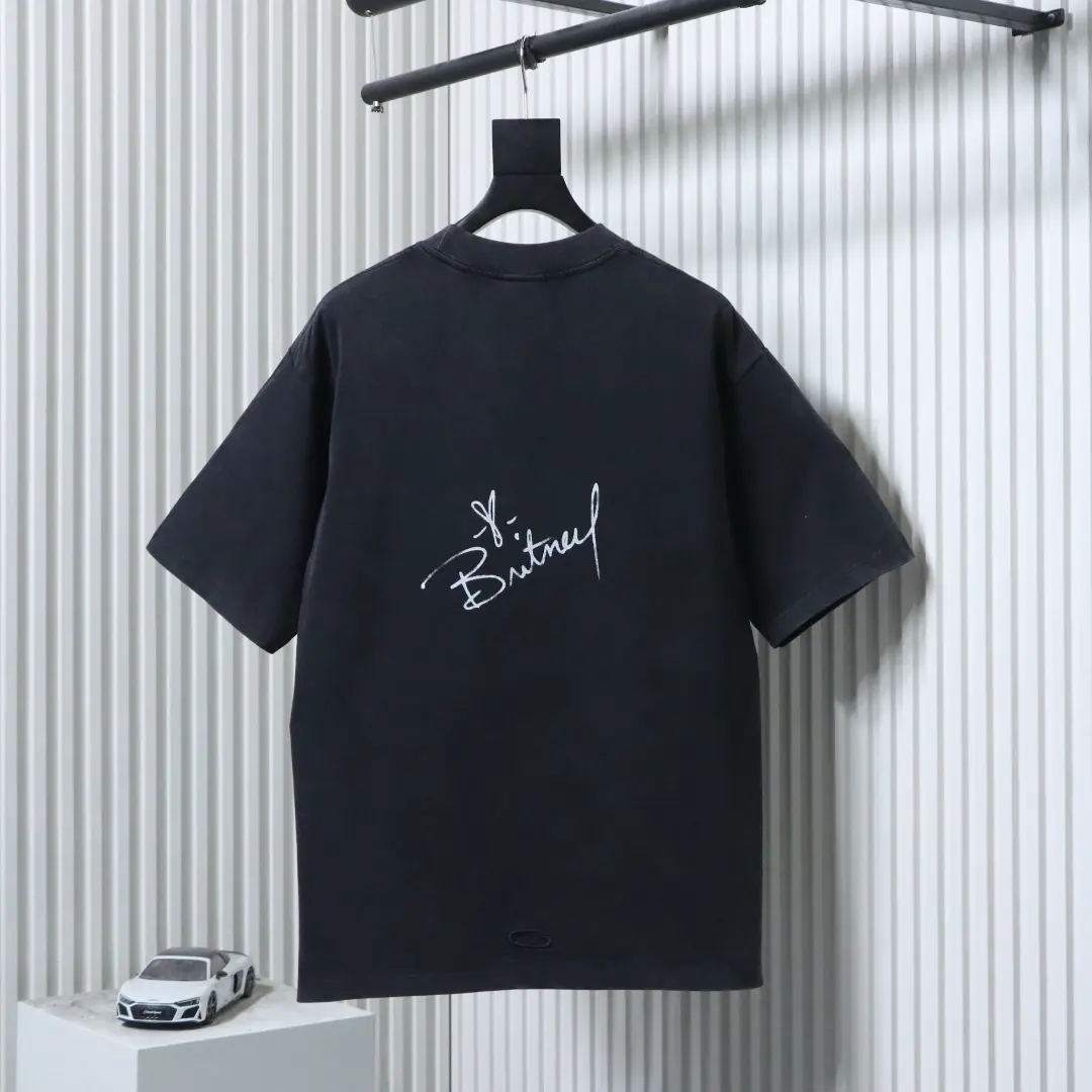 Balenciaga Music Collection Britney Spears Portrait Washed Crew Neck Kurzarm – Bild 2