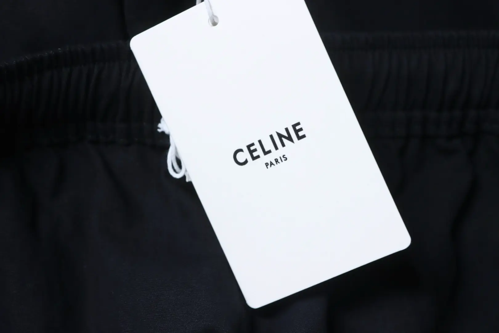 Celine Baumwollhose mit kleinem Lederlabel – Bild 9