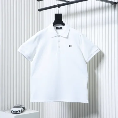 Kurzarm-Poloshirt mit Doppel-F-Metalllogo
