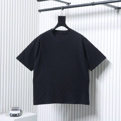 Kurzarm-T-Shirt mit durchgehendem Monogramm-Jacquardmuster