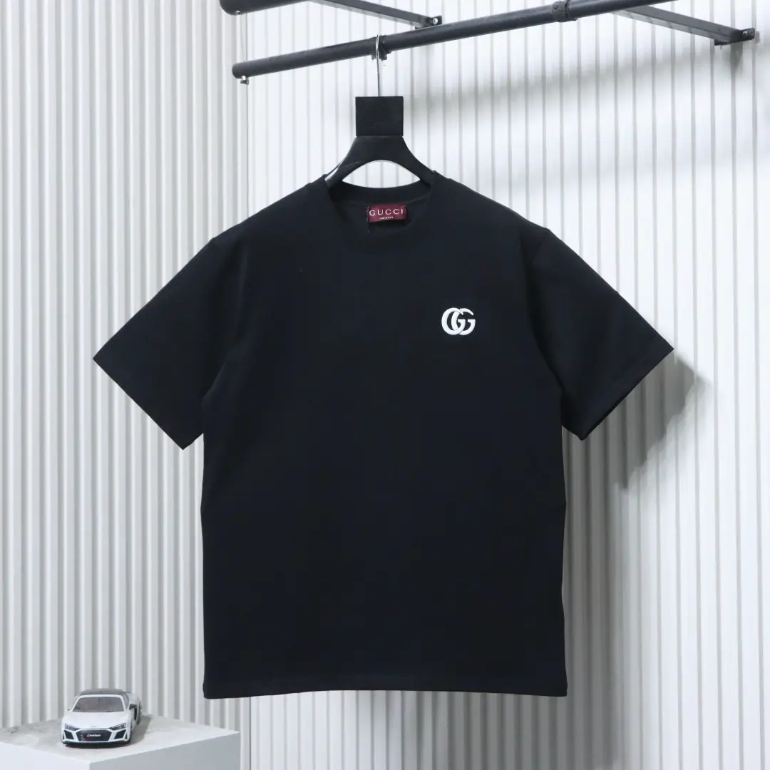 Kurzarm-T-Shirt mit gesticktem Doppel-G-Logo