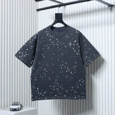 Kurzarmhemd mit Monogramm-Tropfenmuster