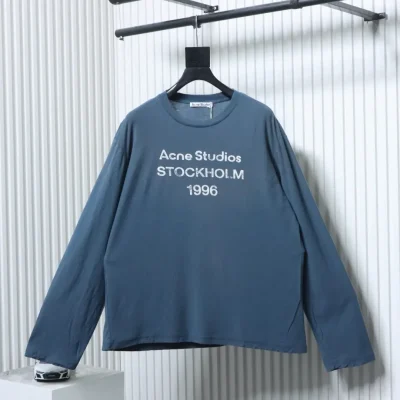 AS 25ss 1996 Langarmshirt mit gesprenkeltem Buchstabenprint