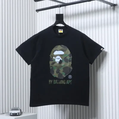 BAPE Ape Head T-Shirt Vorderansicht in Schwarz
