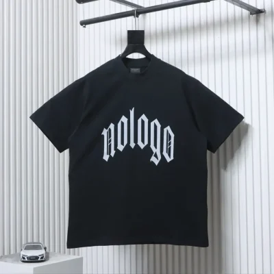 Balenciaga No Logo Cracked Print Short-Sleeve T-Shirt