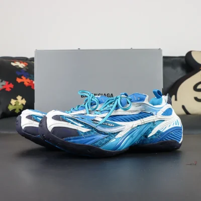 Balenciaga 23rd Generation Soleless Round-Head Tie Low-Top Blau