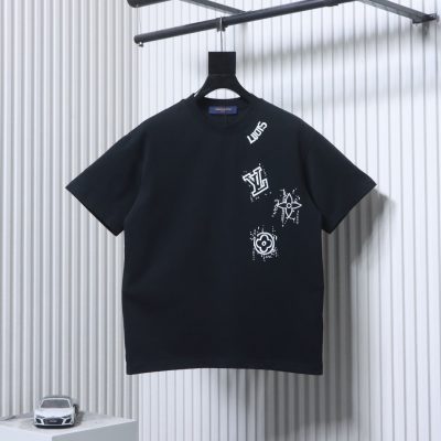 Handgezeichnetes Graffiti-Monogramm Oversize-T-Shirt