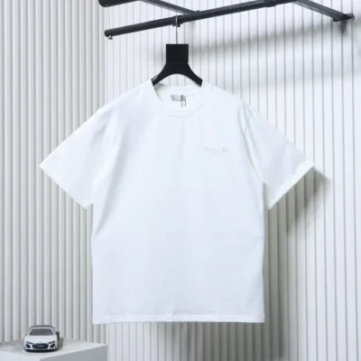 Klassisches T-Shirt mit gesticktem Signatur-Buchstaben – Kurzarm