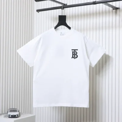 Klassisches TB-T-Shirt mit Silikonbuchstaben und kurzen Ärmeln